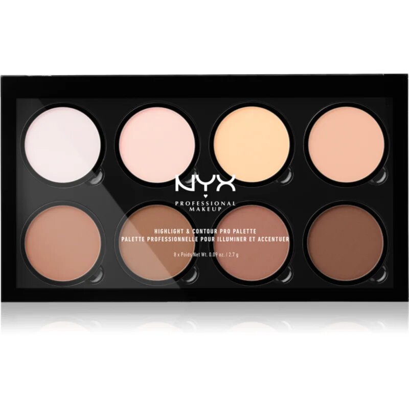 NYX Professional Makeup Highlight & Contour PRO Patela pentru conturul fetei 8x27 g