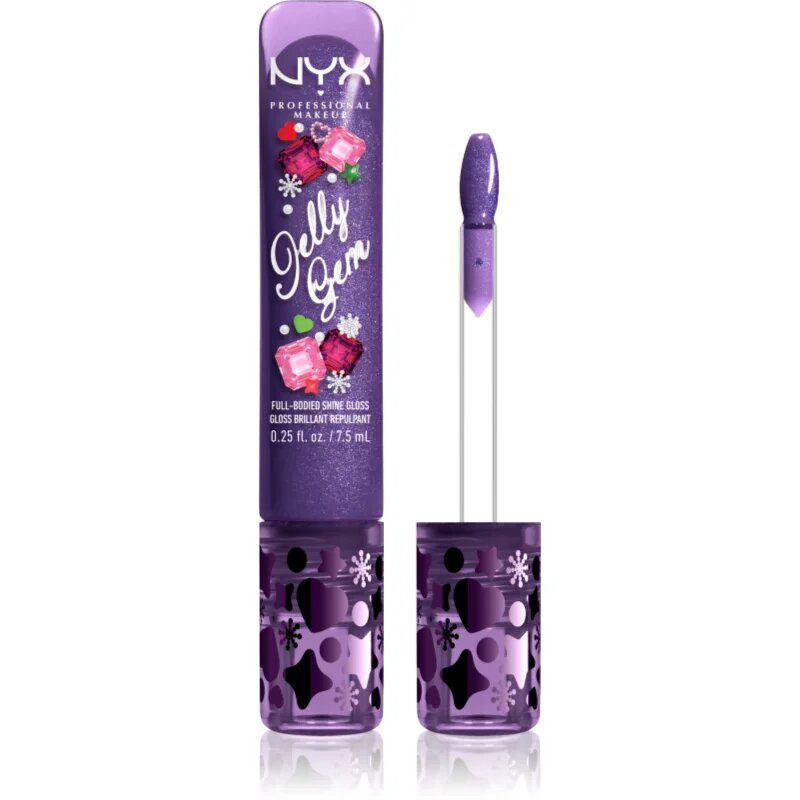 NYX Professional Makeup Jelly Gem Lipgloss XMAS lip gloss culoare 04 Purple Pearl 7.5 ml