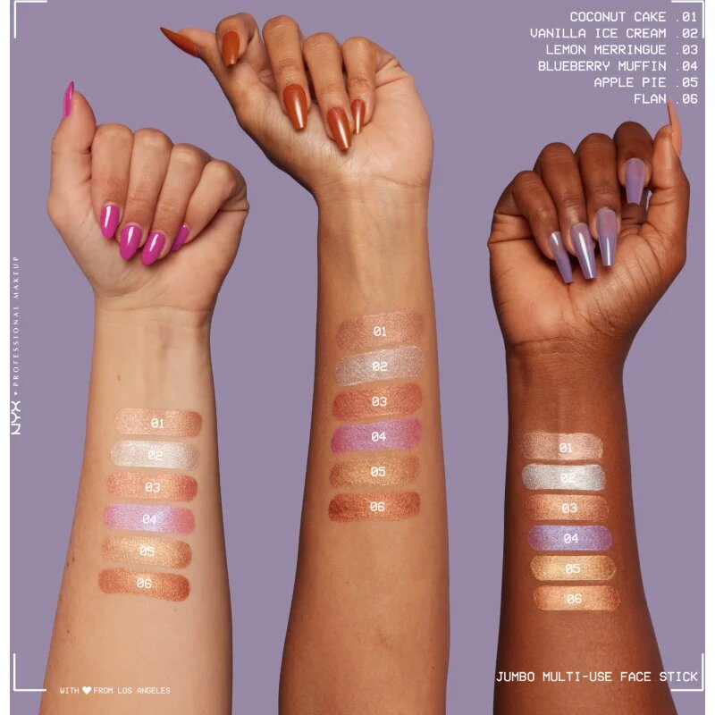 NYX Professional Makeup Jumbo Multi-Use Highlighter Stick crema de strălucire in creion culoare 01 Coconut Cake 2.7 g