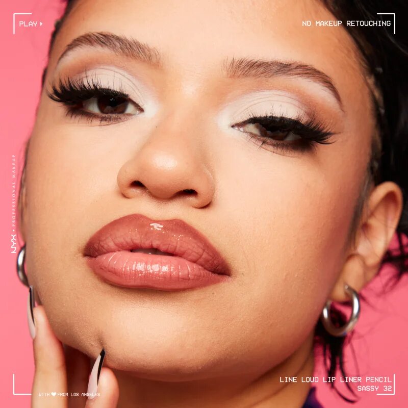 NYX Professional Makeup Line Loud Vegan creion contur buze cu efect matifiant culoare 32 - Sassy 12 g