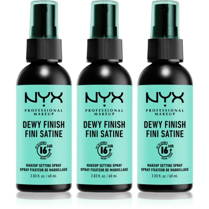NYX Professional Makeup Makeup Setting Spray Dewy spray pentru fixare 3x60 ml