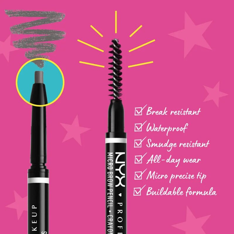 NYX Professional Makeup Micro Brow Pencil creion pentru sprancene culoare 7.5 Grey 0.09 g