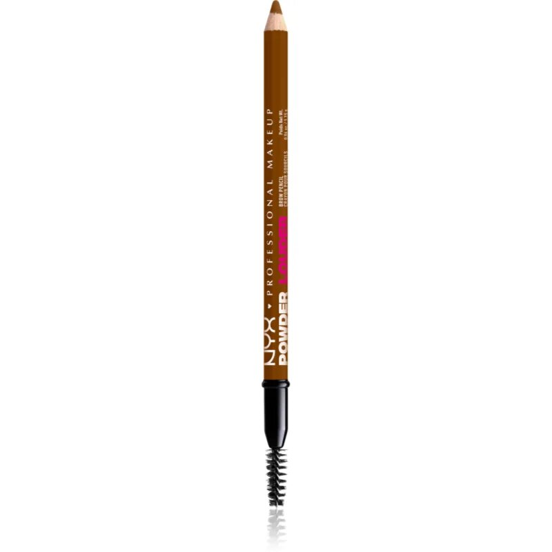 NYX Professional Makeup Powder Louder creion pentru sprancene cu pensula culoare Louder Auburn 1 buc