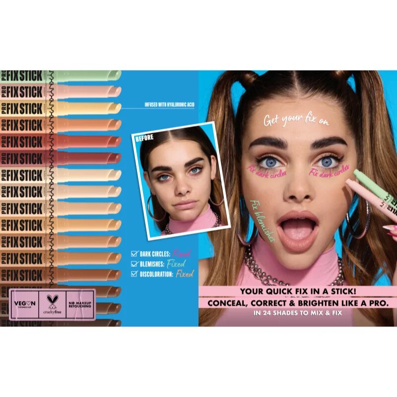 NYX Professional Makeup Pro Fix Stick Corector unificator culoare 06 Natural 16 g