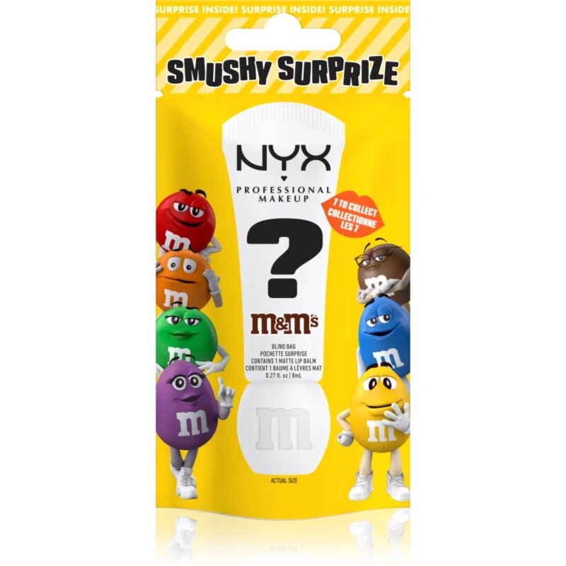 NYX Professional Makeup Smushy Surprize M&M's balsam de buze cu efect matifiant culoare Surprize 8 ml