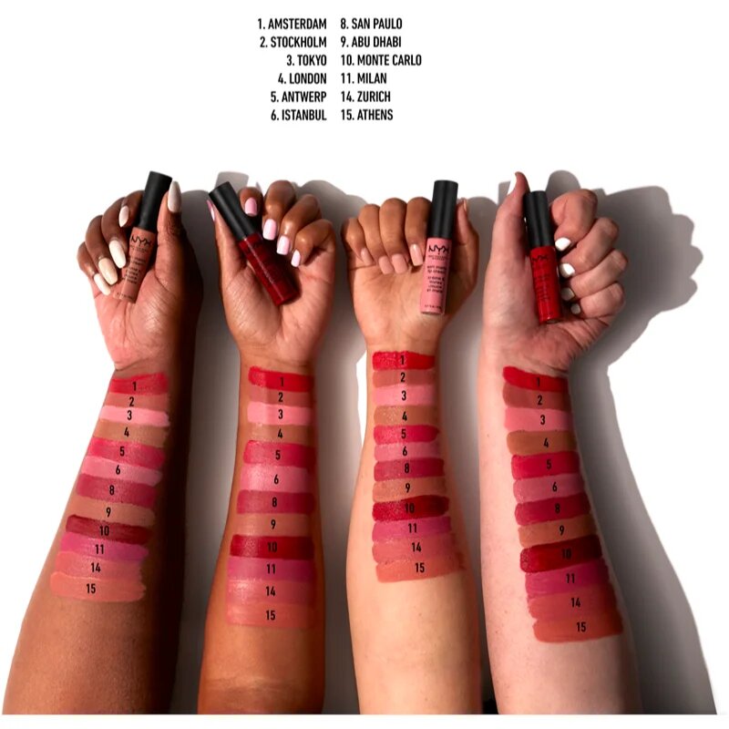 NYX Professional Makeup Soft Matte Lip Cream ruj lichid mat cu textură lejeră culoare 01 Amsterdam 8 ml