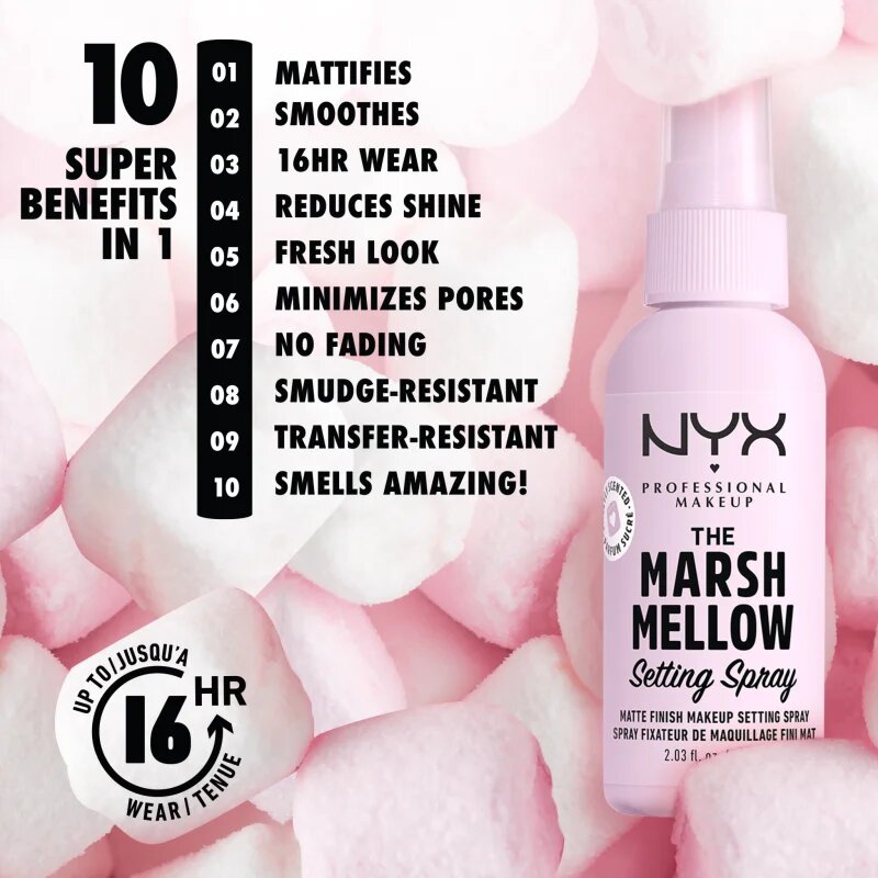 NYX Professional Makeup The Marshmellow Setting Spray fixator make-up 60 ml