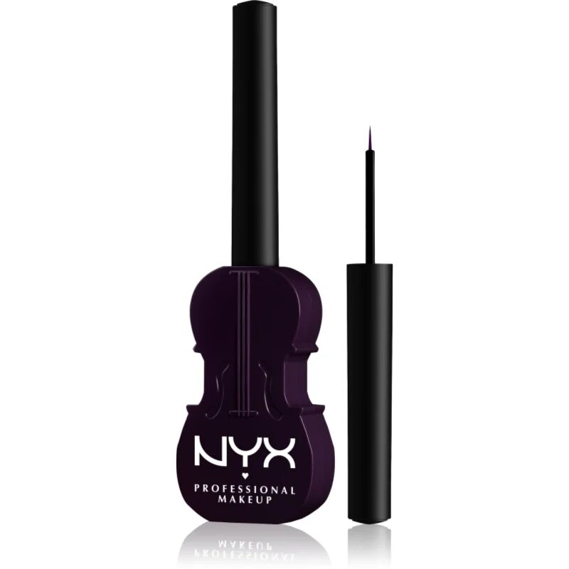 NYX Professional Makeup Wednesday Cello Liquid Liner tuș lichid pentru ochi cu efect mat culoare 01 Purple 2 ml