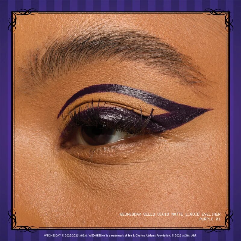 NYX Professional Makeup Wednesday Cello Liquid Liner tuș lichid pentru ochi cu efect mat culoare 01 Purple 2 ml