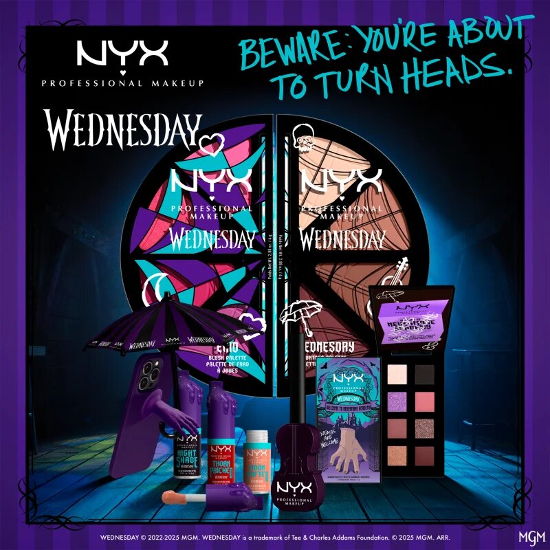 NYX Professional Makeup Wednesday Cello Liquid Liner tuș lichid pentru ochi cu efect mat culoare 01 Purple 2 ml