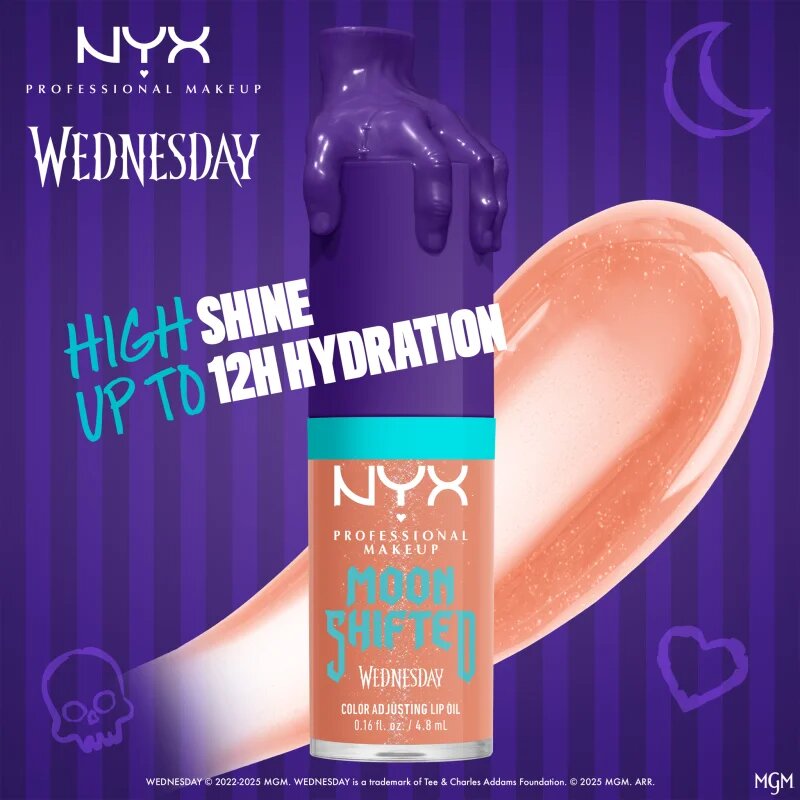 NYX Professional Makeup Wednesday Mystery Lip Oil ulei pentru buze culoare 03 Moon Shifted 4.8 ml