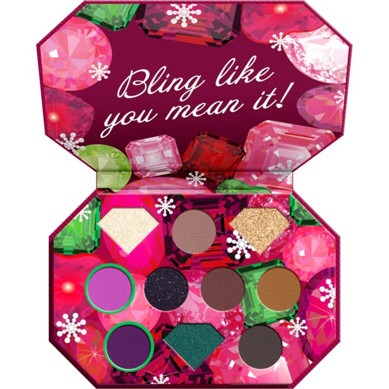NYX Professional Makeup Xmas Bling The Halls Paleta ochi umbre cu 10 nuante 10x0.6 g