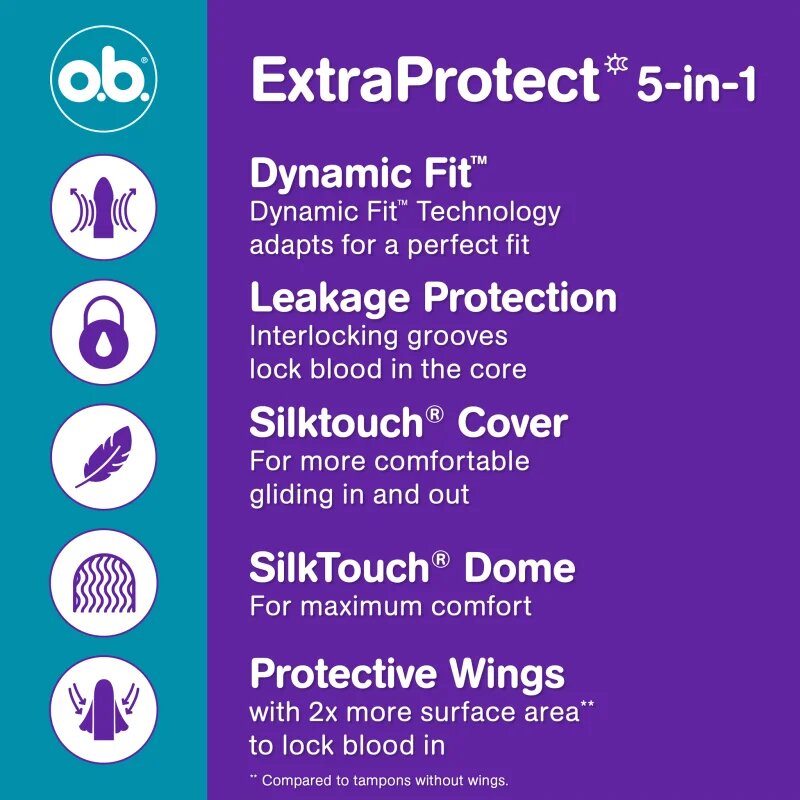 o.b. Extra Protect Super tampoane 16 buc