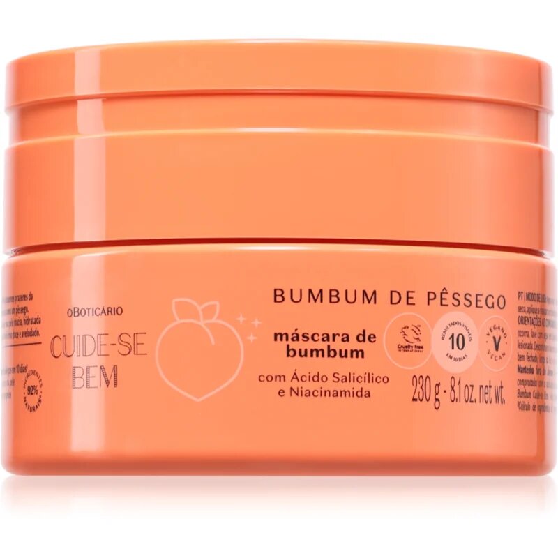 oBoticário Cuide-se Bem Bumbum de Pêssego masca pentru fese si solduri 230 g