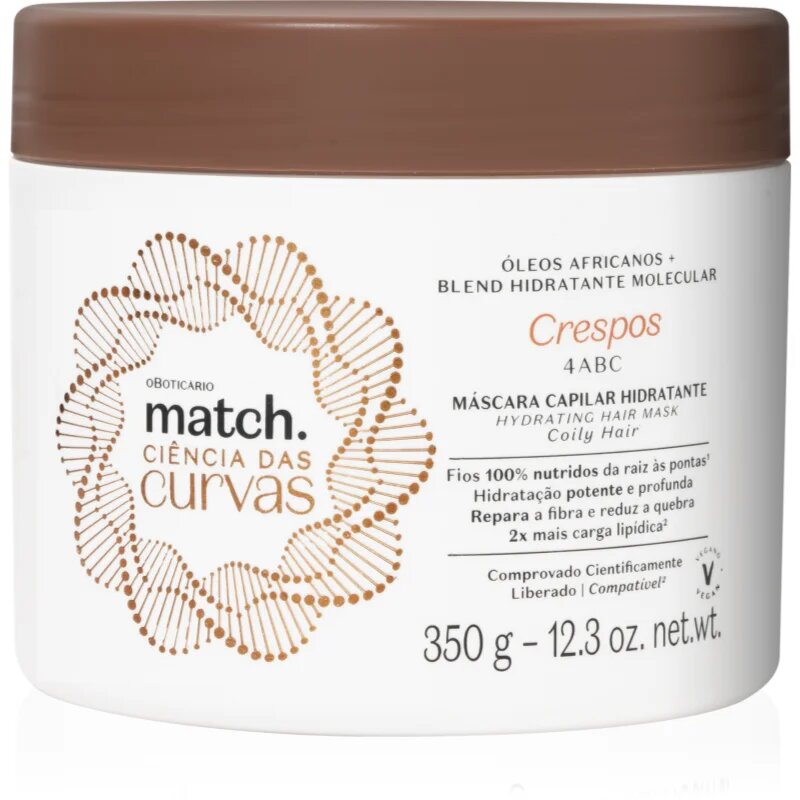 oBoticário Match masca pentru păr creț 350 g