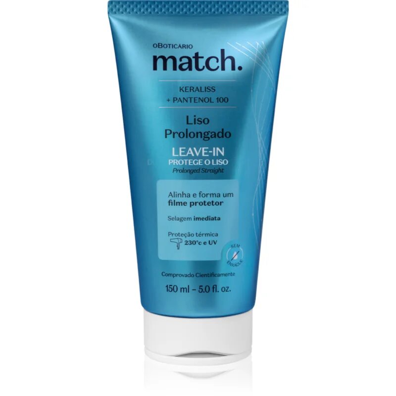 oBoticário Match. Prolonged Smooth balsam fără clătire cu efect de netezire 150 ml