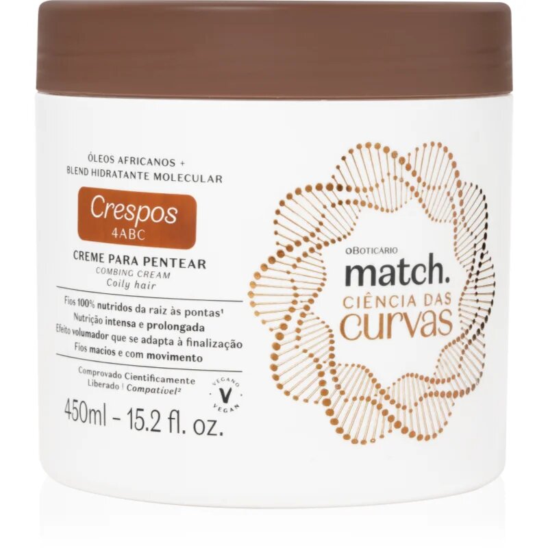Match. Science of Curves cremă hidratantă pentru par ondulat si cret 450 ml