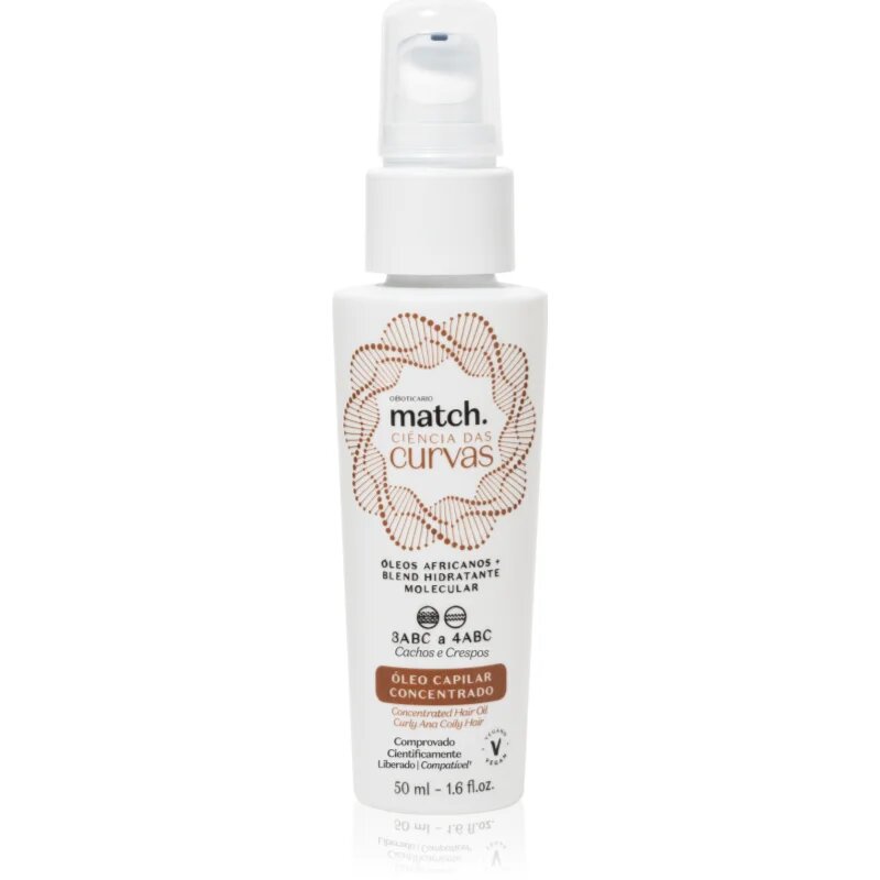 Match. Science of Curves ulei pentru par pentru par ondulat si cret 50 ml