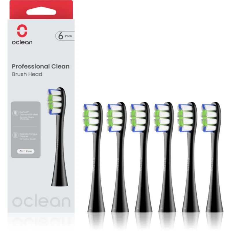 Oclean Professional Clean P1C5 capete de schimb Negru 6 buc