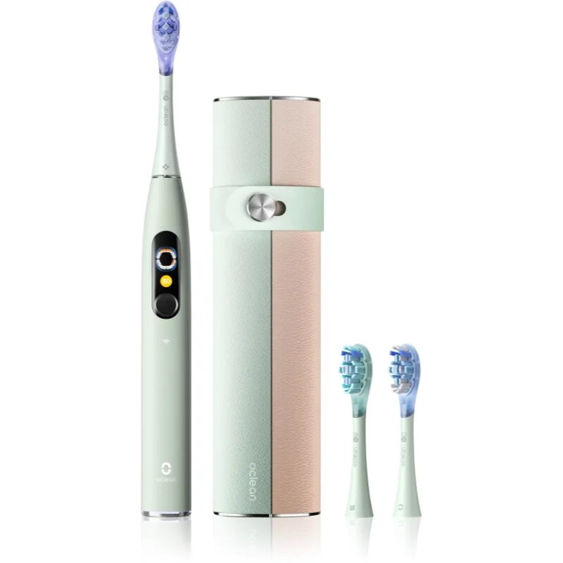 Oclean X Ultra 20 Set periuta de dinti cu ultrasunete + 2 capete de schimb cu trusă de călătorie Green