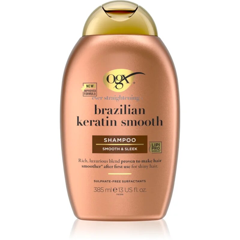 Brazilian Keratin Smooth sampon pentru indreptarea parului pentru un par stralucitor si catifelat 385 ml