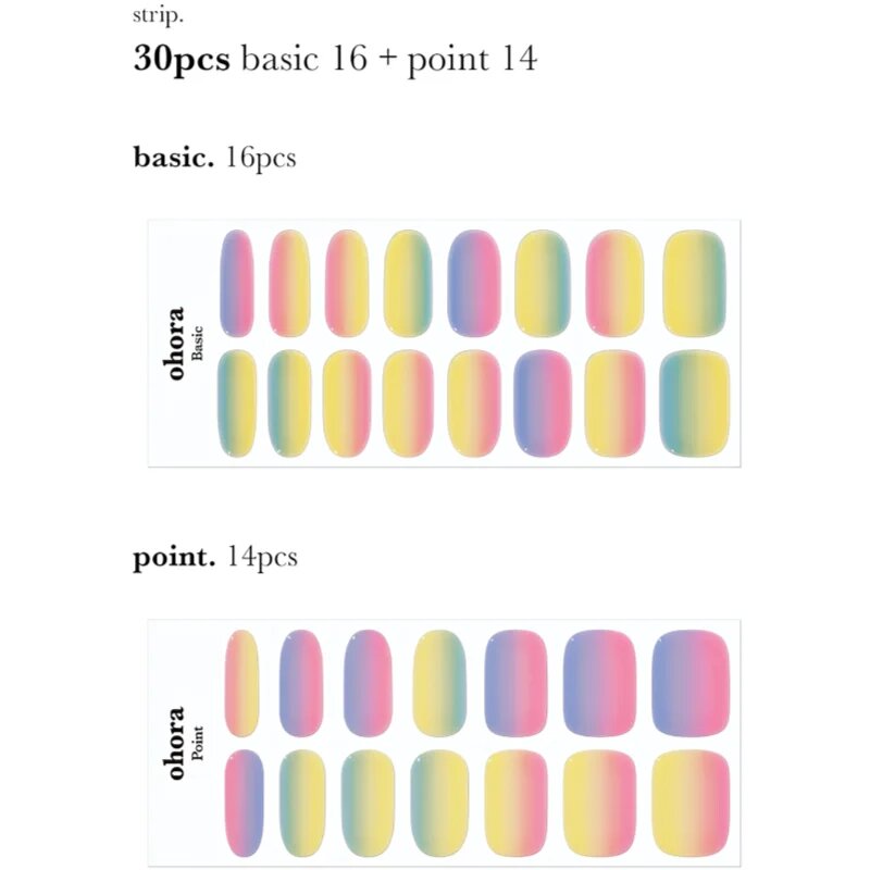 OHORA Gel Nail Sticker N Pastel folii autocolante pentru unghii culoare ND-211 1 buc
