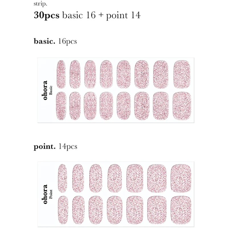 OHORA Gel Nail Sticker N Pixie Dust folii autocolante pentru unghii culoare NB-020 buc