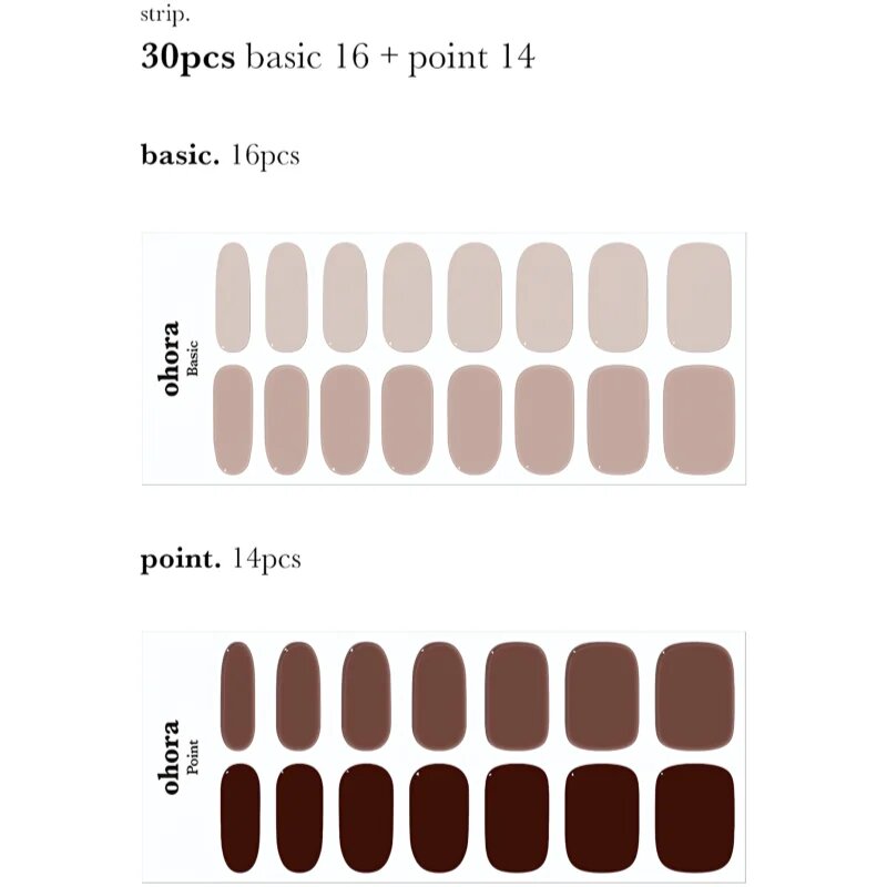 OHORA Gel Nail Sticker N Roasting folii autocolante pentru unghii culoare ND-312 1 buc