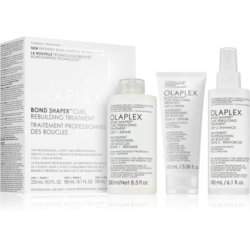 Olaplex Bond Shaper Curl Rebuilding Treatment set set pentru păr creț 3 buc