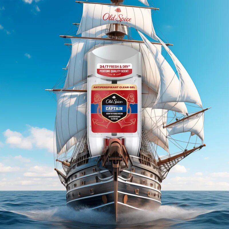 Old Spice Captain Antiperspirant Clear Gel gel antiperspirant 70 ml