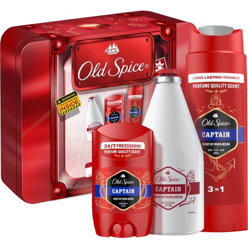 Old Spice Captain Tin Box set cadou