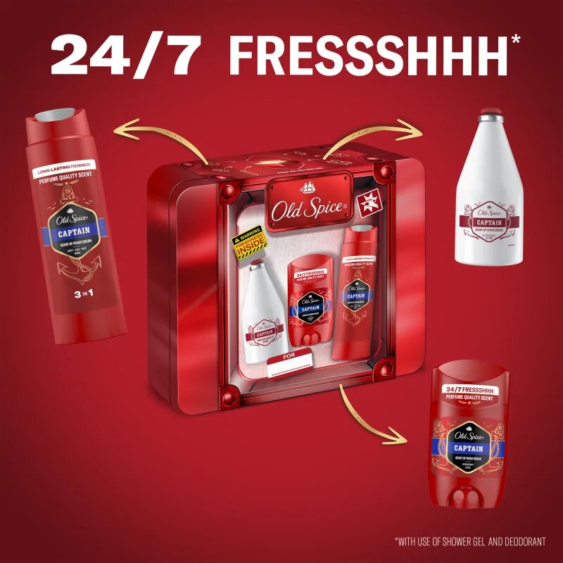 Old Spice Captain Tin Box set cadou pentru barbati