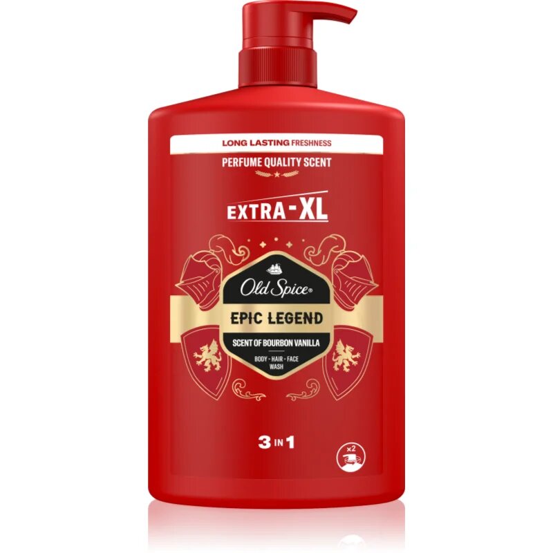 Old Spice Epic Legend gel de dus pentru față corp și păr 1000 ml