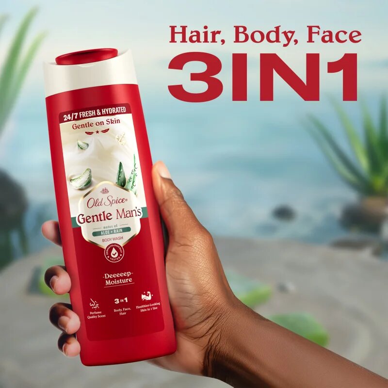 Old Spice Gentle Man's Aloe & Rain gel de duș 3 in 1 400 ml