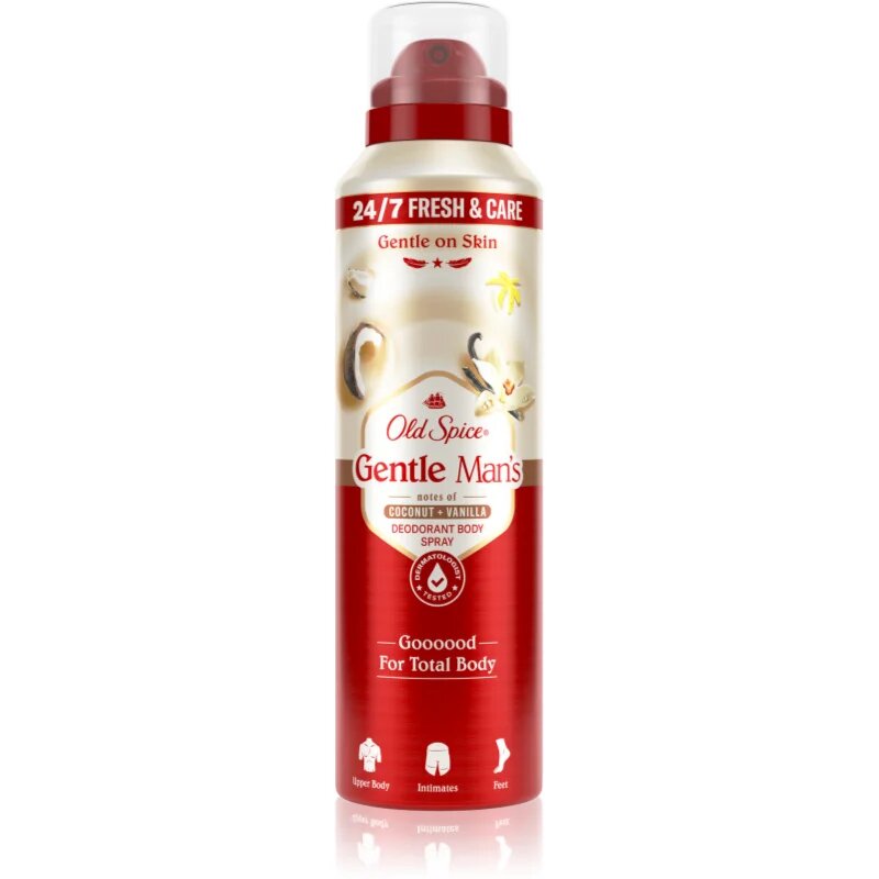 Old Spice Gentle Man's Coconut & Vanilla Deodorant Spray fara continut de aluminiu 140 ml