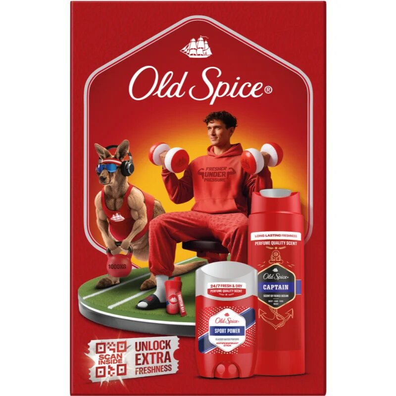 Old Spice Sport Power & Captain Gym Set set cadou