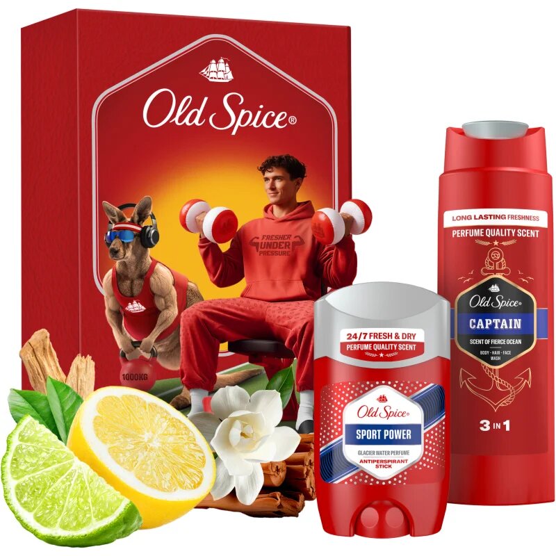 Old Spice Sport Power & Captain Gym Set set cadou