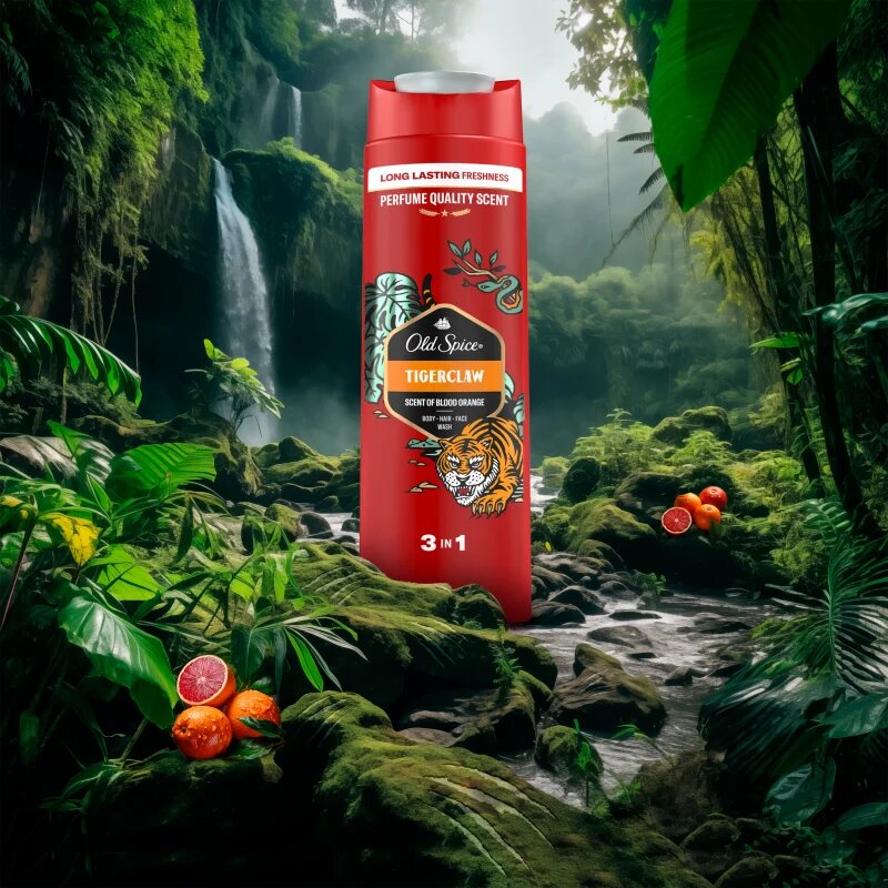Old Spice Tigerclaw gel de dus pentru față corp și păr 400 ml