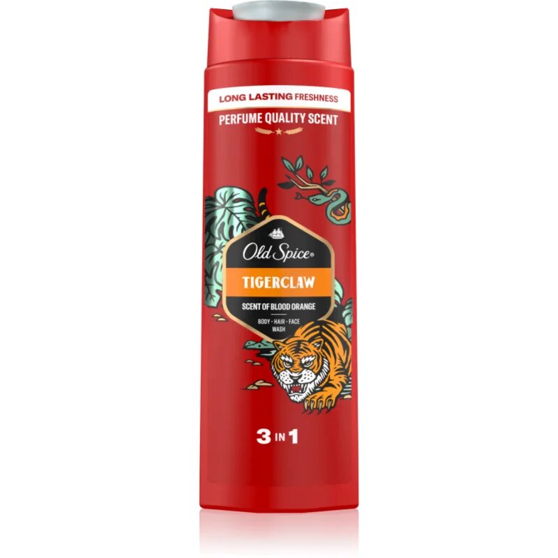 Old Spice Tigerclaw gel de dus pentru față corp și păr pentru barbati 400 ml