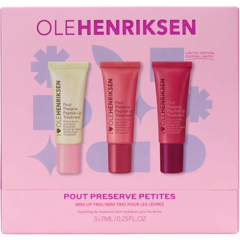 OLEHENRIKSEN Pout Preserve Mini Hydrating Peptide Lip Trio set cadou de buze