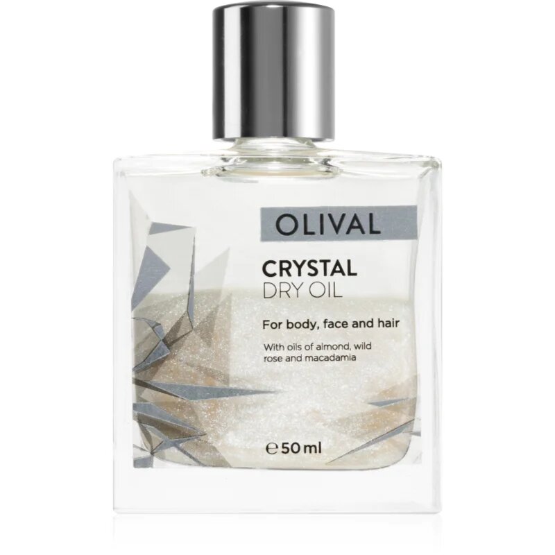 Olival Crystal Dry Oil ulei uscat multifuncțional cu sclipici pentru față corp și păr 50 ml