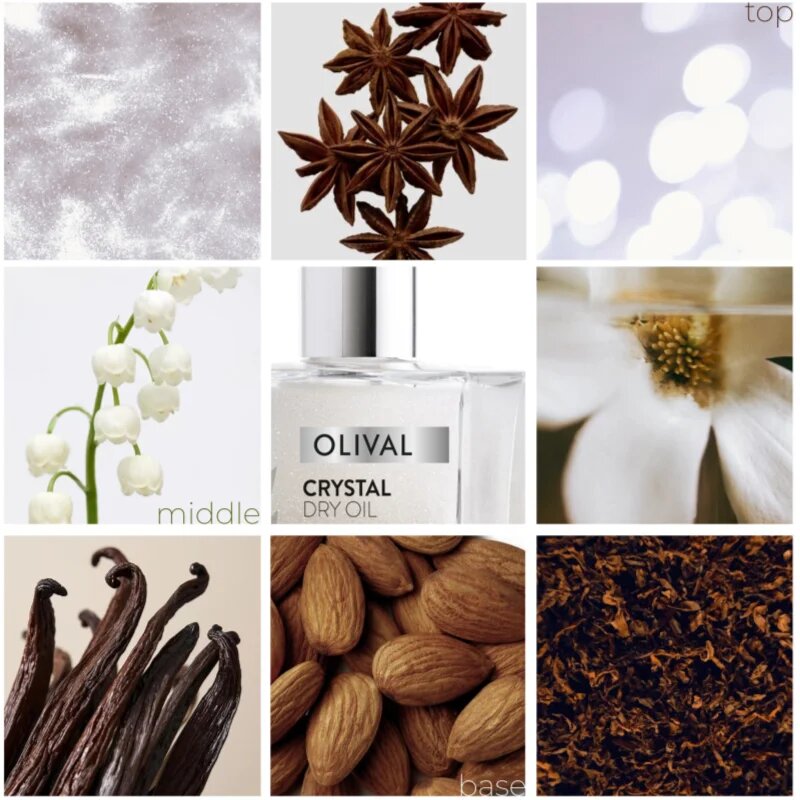 Olival Crystal Dry Oil ulei uscat multifuncțional cu sclipici pentru față corp și păr 50 ml