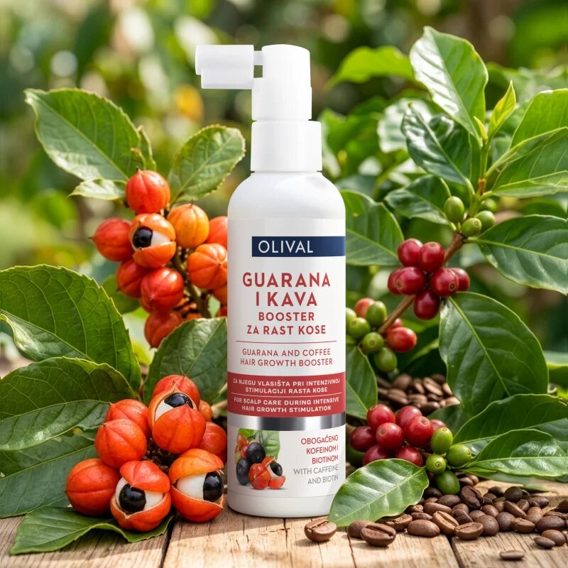 Olival Guarana & Coffee ser pentru întărirea și creșterea părului 100 ml