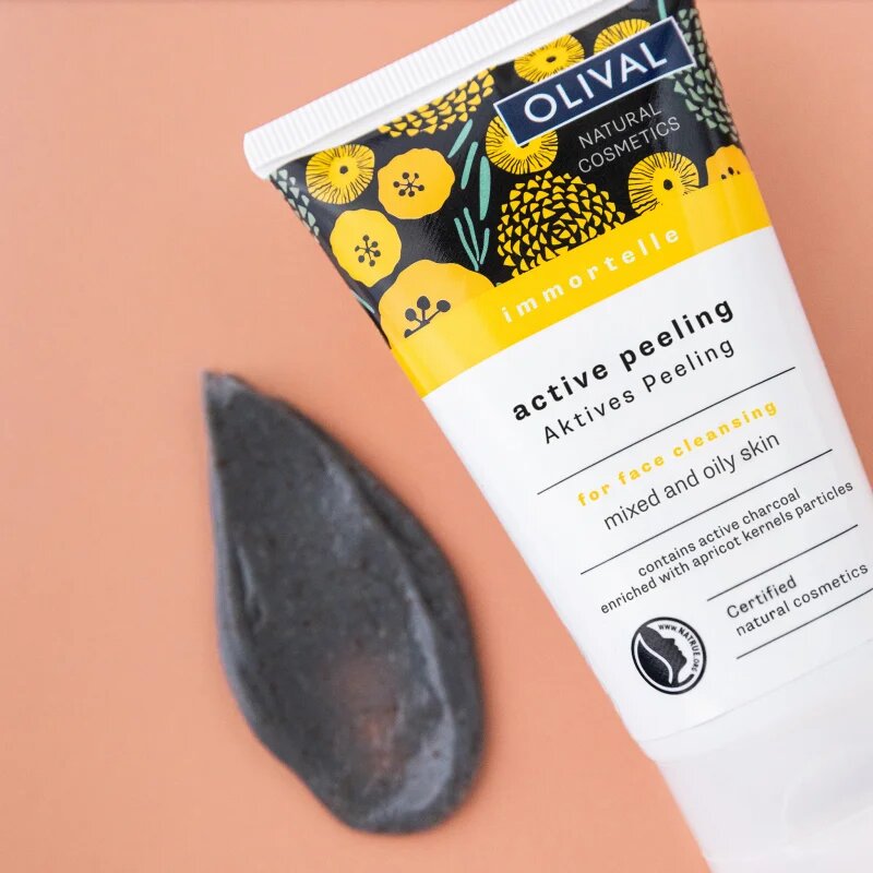 Olival Immortelle Active Peeling demachiant cu efect de peenling pentru ten gras și mixt 75 ml