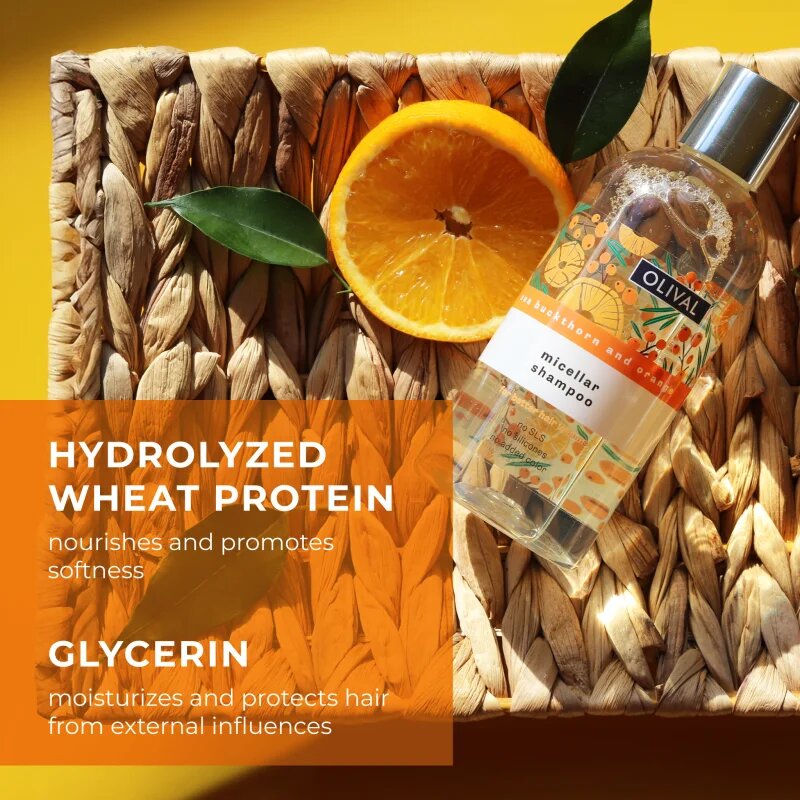 Olival Micellar Sea Buckthorn and Orange șampon micelar pentru volum și strălucire 250 ml