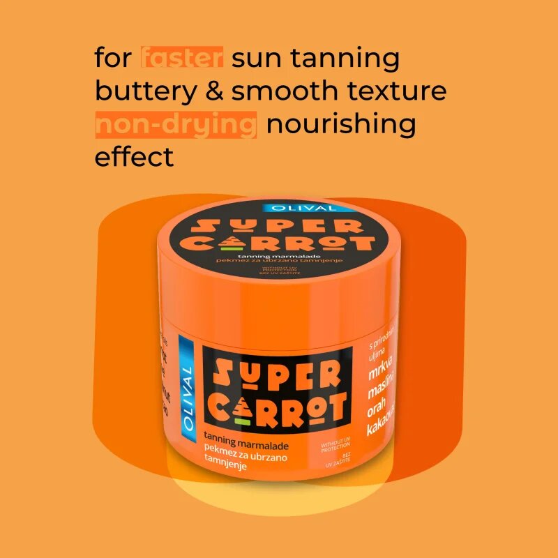 Olival SUPER Carrot Tanning Jam agent pentru accelerarea și prelungirea bronzării fara factor de protectie 100 ml