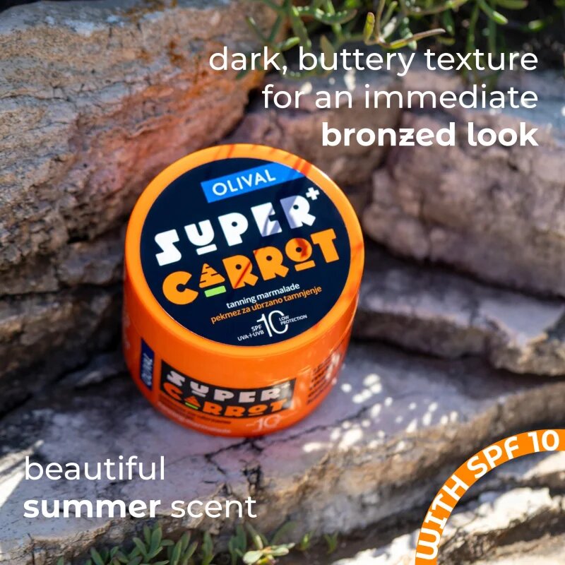 Olival SUPER Carrot Tanning Jam agent pentru accelerarea și prelungirea bronzării SPF 10 100 ml