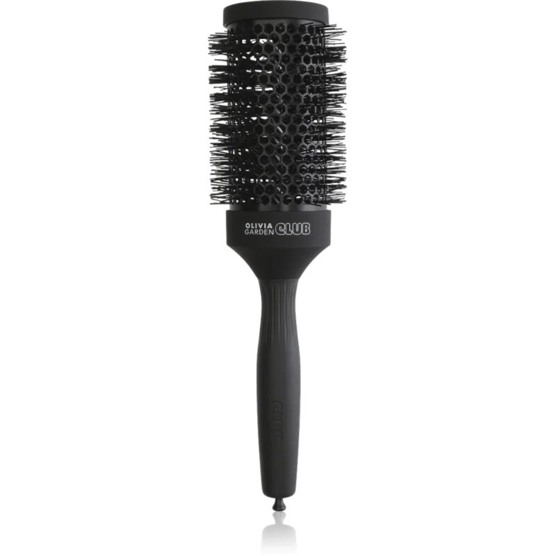 Olivia Garden Club The Glow Blowout Ceramic Round Brush Black perie rotundă pentru păr 1 buc