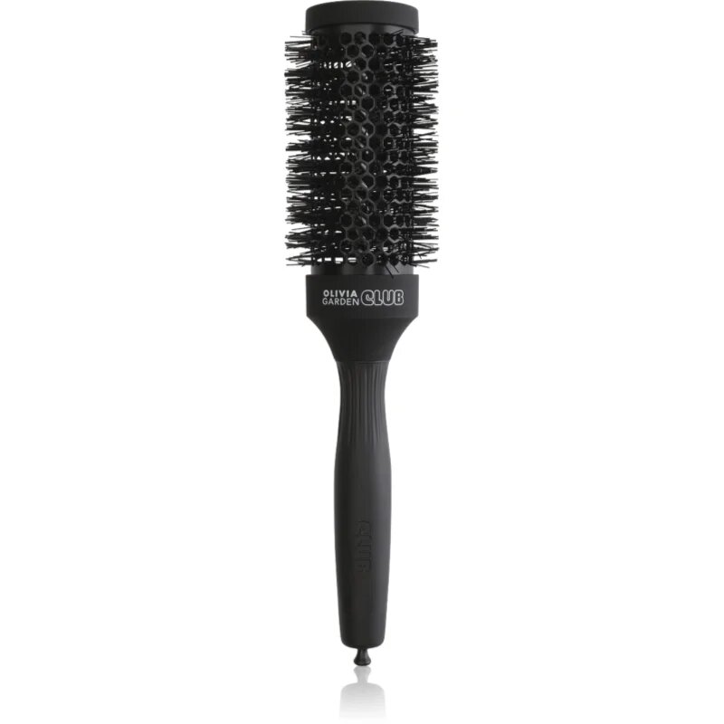 Olivia Garden Club The Glow Blowout Ceramic Round Brush Black perie rotundă pentru păr M 1 buc