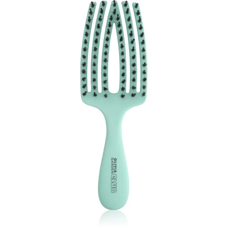 Olivia Garden Club The Nomad Detangling&Shine Fingerbrush​ perie de tip paletă pentru păr Mint 1 buc